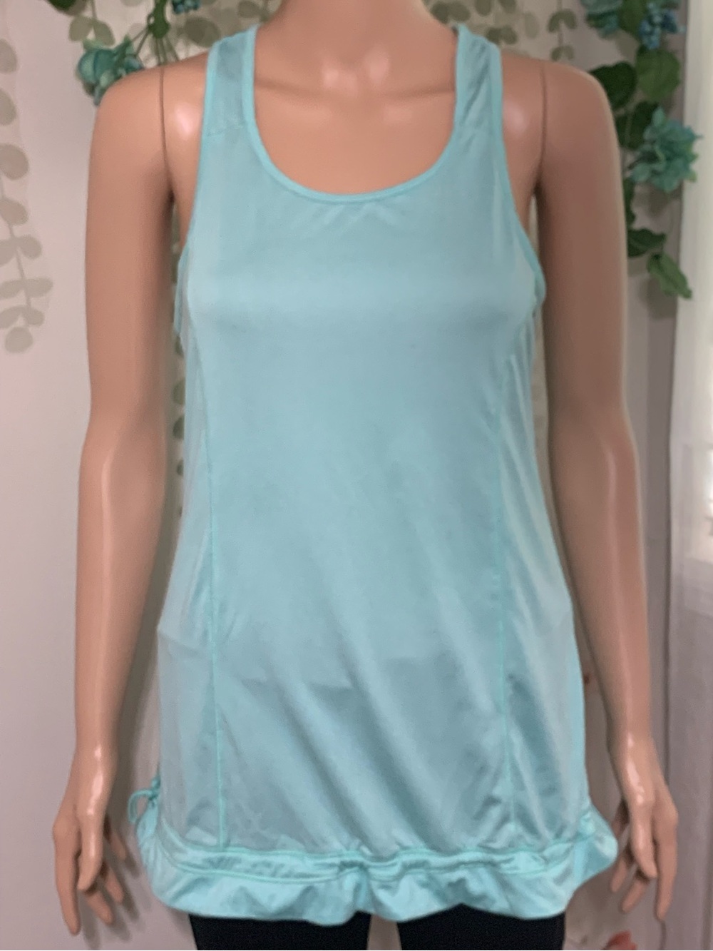 FREE w/purchase Layer 8 Light Aqua Racerback Drawstring Tank - Picture 3 of 9